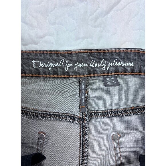 I Jeans by Buffalo Grey Wash Denim Distressed Skinny Jeans size 14 - Picture 6 of 7